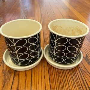 Hard to Find Orla Kiely Planters Pair